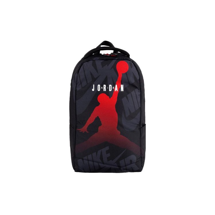Jordan All Over Print Letter Logo Backpack Unisex Backpack Black 9A0484-G34 Black