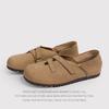 Distribution - Frosted New Products Muffin Baotou Half Slippers Women Wear Versatile Small Height Increasing Birkenstocks Women Go Out