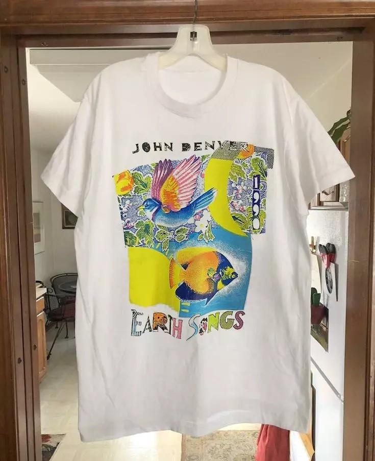 Vintage John Denver Earth Sóng Shirt Unisex Concert S to 5XL EL620 Unisex T-Shirt M