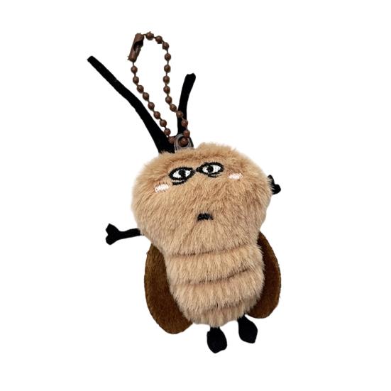 Keychain Pendant Soft Fluffy Muscular Cockroach Charm Key Chain Multi-Functional Key Holder Stress Relief Decompression Toy Keys Bags Car Decoration A