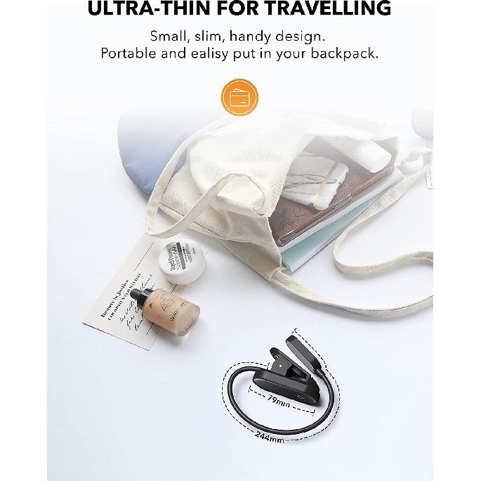 Touchable Control Soft Warm Light Temperature 2000K 3000K 4000K 5000K Eye Friendly Adjustable USB Rechargeable LED Reading