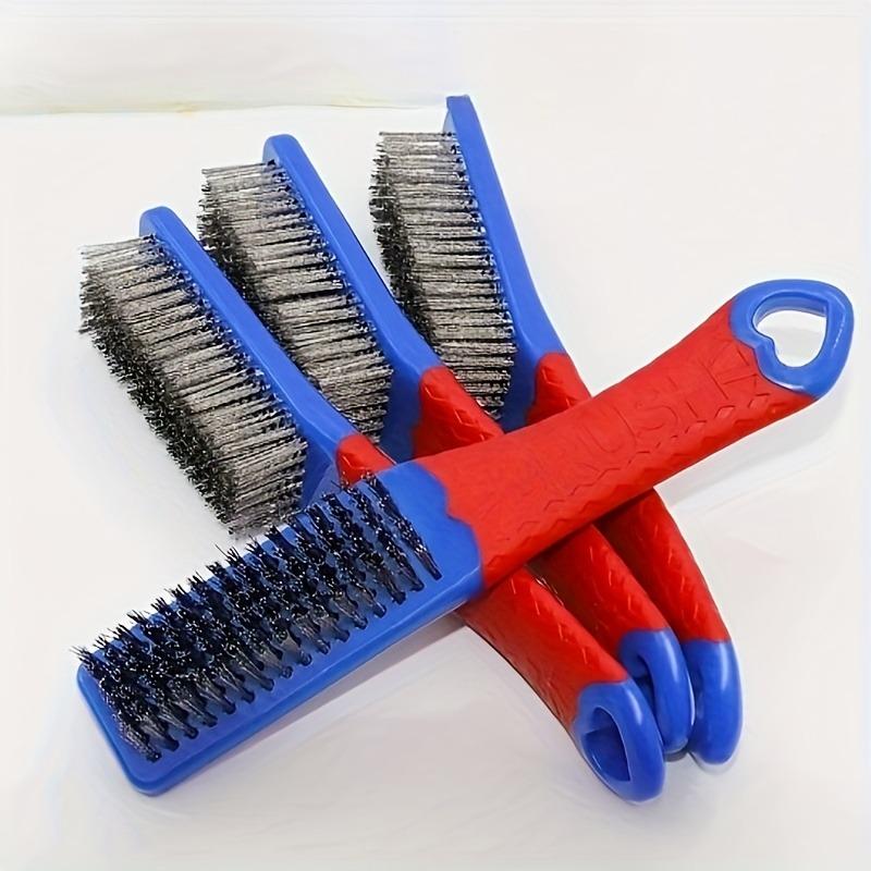 1 ADET Kaymaz Plastik Saplı Ağır Hizmet Tipi Paslanmaz Çelik Tel Fırça Paslanmaz Boya ve Kaynak Aletleri Metal Yüzey İşlemesi Sağlam Yapı