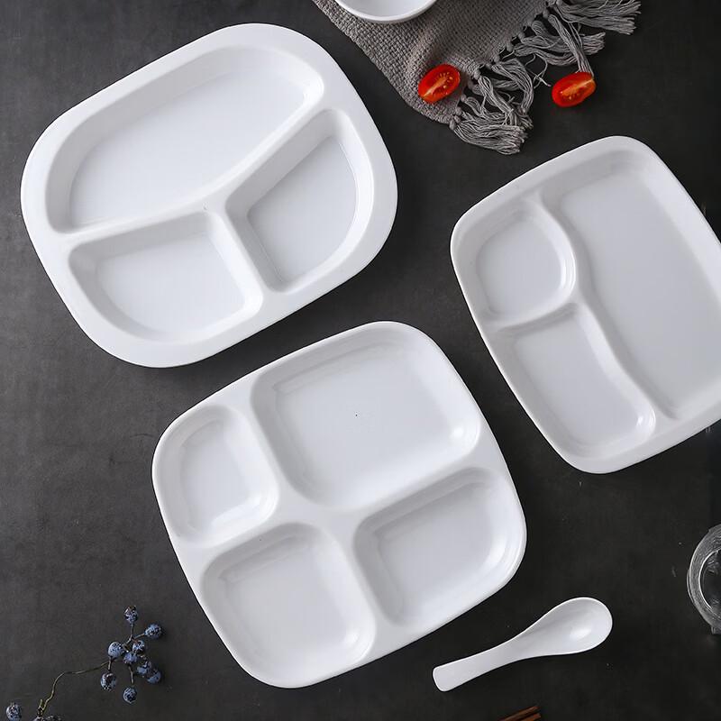 ZISIZ Multi-Compartment Melamine Meal Plate Set