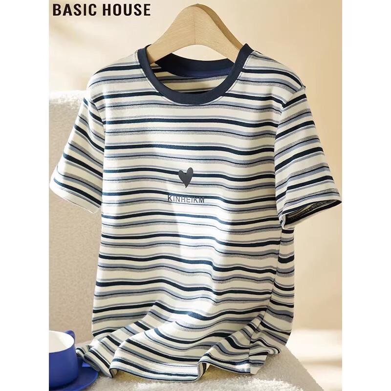 Basic House Striped Short Sleeve T-Shirt M