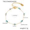 Qiong Yao Tianhe Stone Layered Clavicle Necklace: Light Luxury Double-Layer Stainless Steel Blade Chain for Women