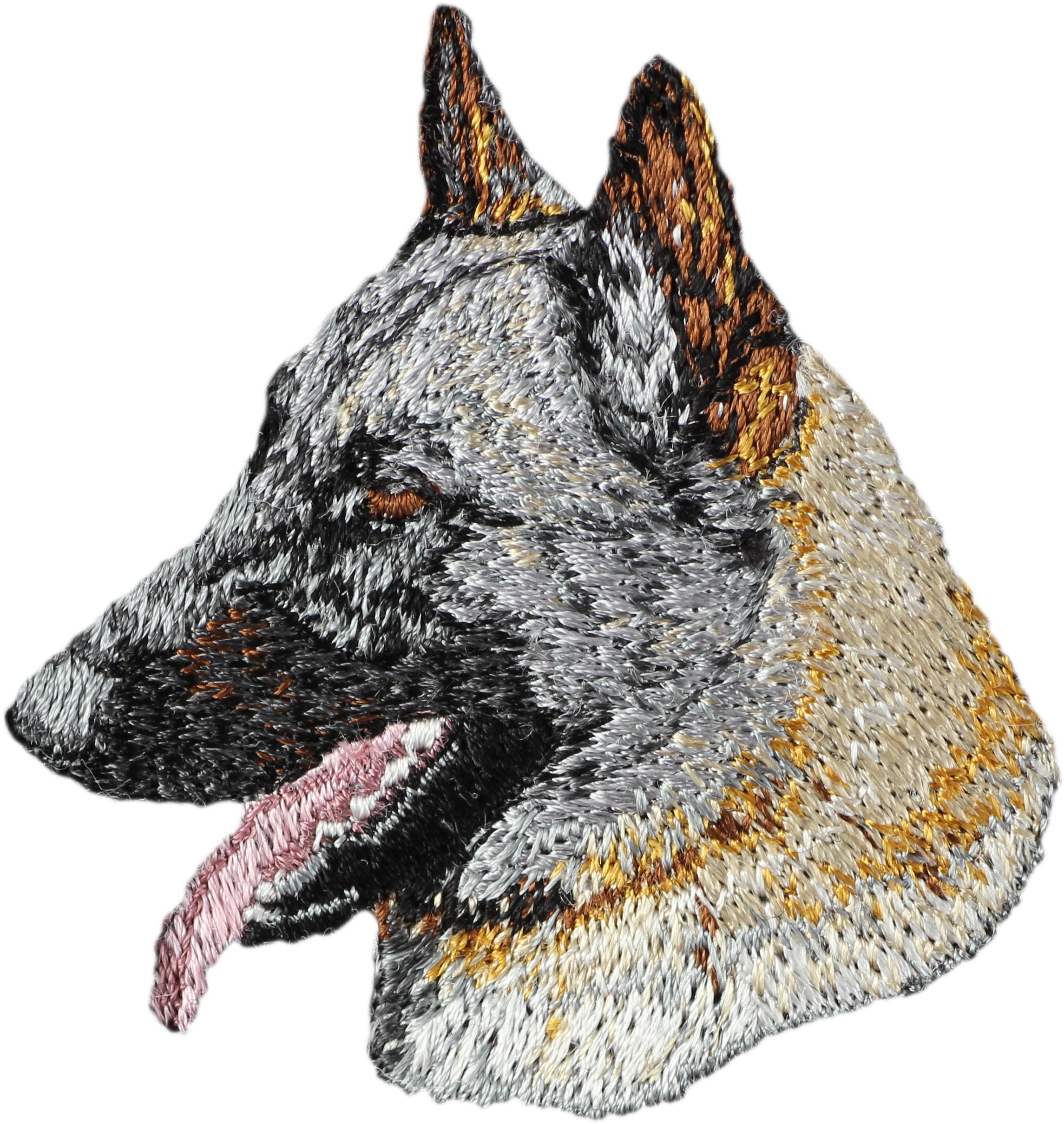 

Belgian Shepherd Dog, Belgian Sheepdog - dog-shaped patch, embroidered patch, unique decoration for Art-Dog backpack