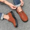 New Spring Men Casual Shoes Leather Loafers Outdoor Men's Shoes Quality Split Leather Flat Moccasins Men Sneakers Big Size 39-48