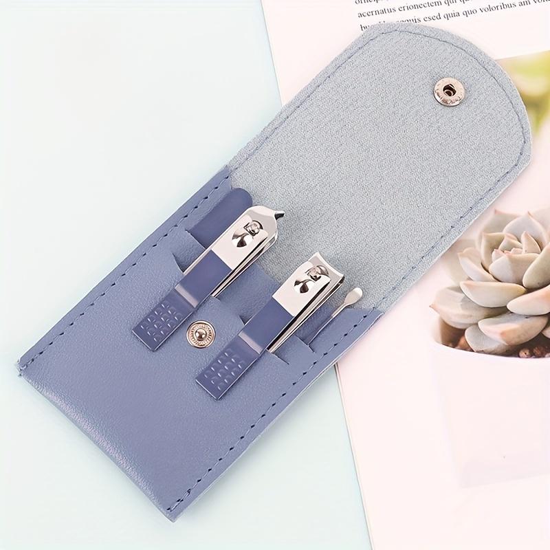 4pcs Professional Manicure Set, Stainless Steel Nail Clippers, Cuticle Nippers, Nail File, and Spoon Pusher Nail Tech Supplies