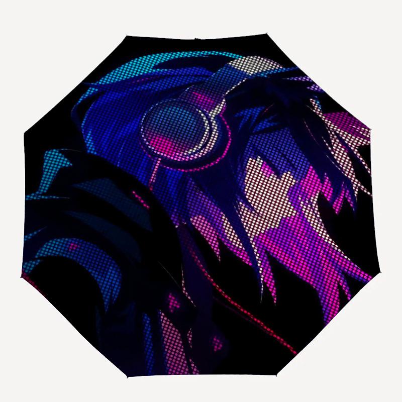 

1pc Gamer Profile Automatic Open/Close Umbrella 8-Rib Strong Frame, Portable Travel Umbrella for Women & Men, 061