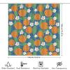 Orange Blossom Shower Curtain Bright Blue Floral Pattern For Bathroom Decorations Made With Waterproof Polyester Fabricavailable