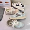 Women's Versatile 2025 Spring/Autumn Thick-Soled Fashionable White Shoes - Perfect with Skirts, Cute Board Shoes