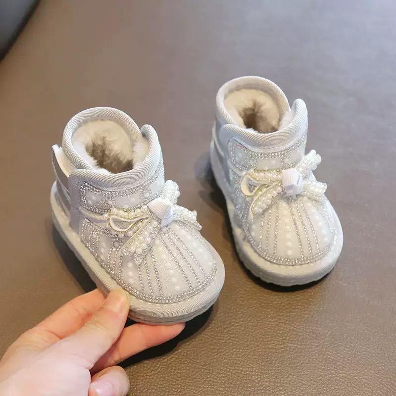 

2026 Waterproof Adult Children Shoes Snow Boots Unisex 2022 New Winter Boys Thick Plush Shoes Baby Girls Warm Shoes Kids Boots 30-insole 19cm