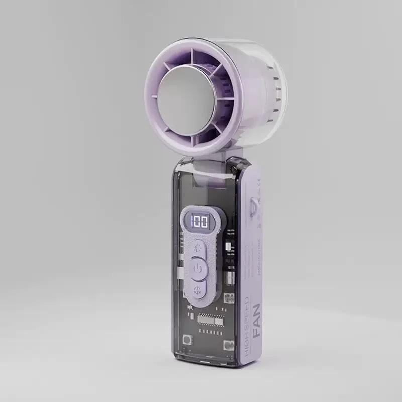 

FC-08 Leafless Handheld Turbine Cooling Fan with Cold Air Ice Pack Factory Direct Bulk Pricing