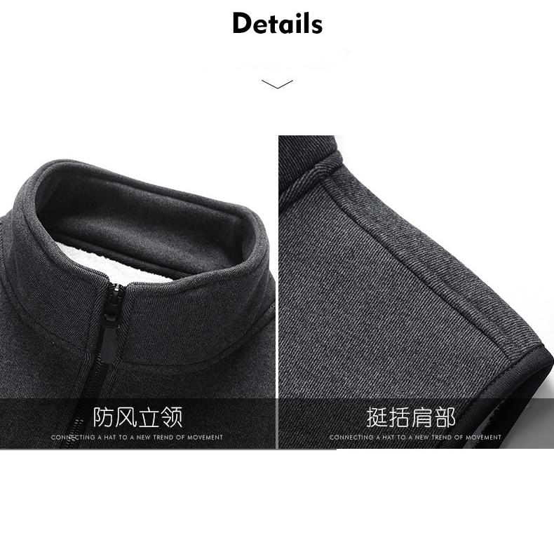 Autumn and Winter Men's Warm Waistcoat Fleece Vest Men's Lamb Cashmere Warm Sleeveless Coat Men's Vest