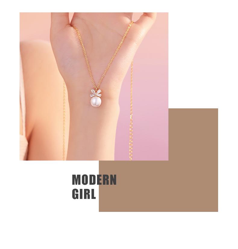 Fugitive Princess Pearl Bow Pendant Necklace - 2025 Light Luxury Clavicle Choker for Women.