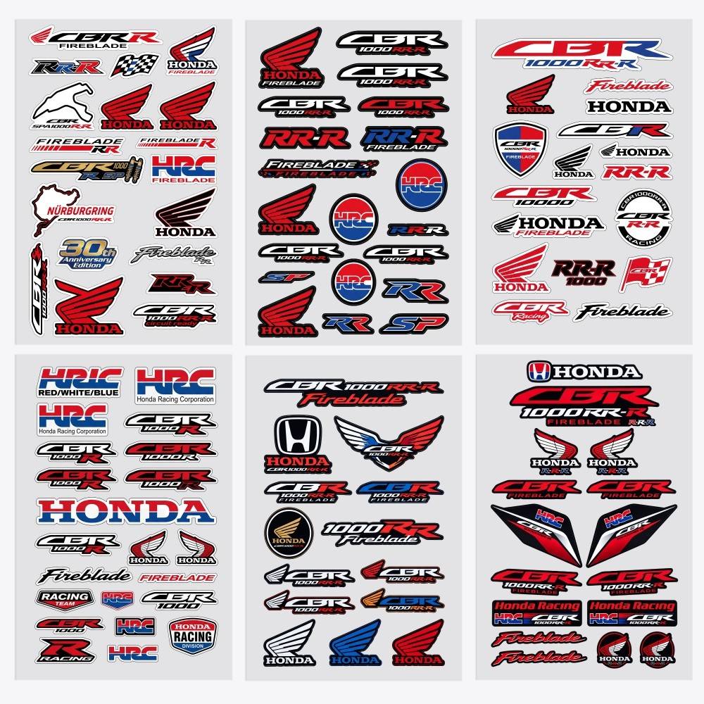FOR HONDA CBR1000RR-R Reflective motorcycle stickers, 3M safety warning at night in the dark scooter helmets RA4 lcnd9