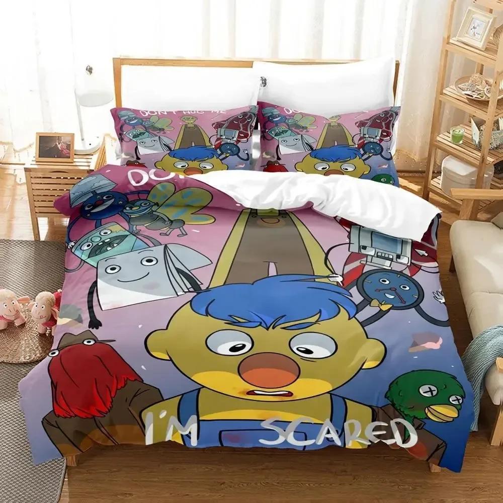 3d Anime Don't Hug Me I'm Scared Bedding Set Printed With Pillowcase Bed Duvet Cover Soft Single Double Queen Super King Size