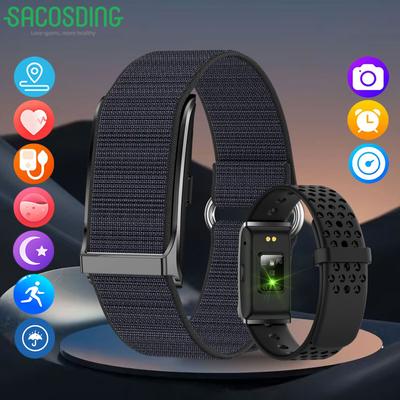 SACOSDING Smartwatch Męski Monitor Zdrowia i Fitness Bezekranowa Smart Opaska Noszona na Nadgarstku Wiele Trybów Sportowych Wodoodporny Smartwatch 1ATM