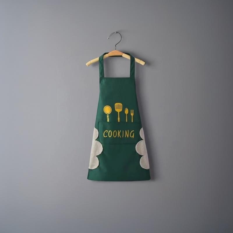 Waterproof Oil-Proof Kitchen Apron With Hand Towel, Stylish Couple Design Home Cooking Baking