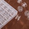 25 pezzi Set di bobine per filo inferiore per macchina da cucire domestica Accessori per cucire Bobine di plastica trasparente con scatola di immagazzinaggio per Brother Janome S