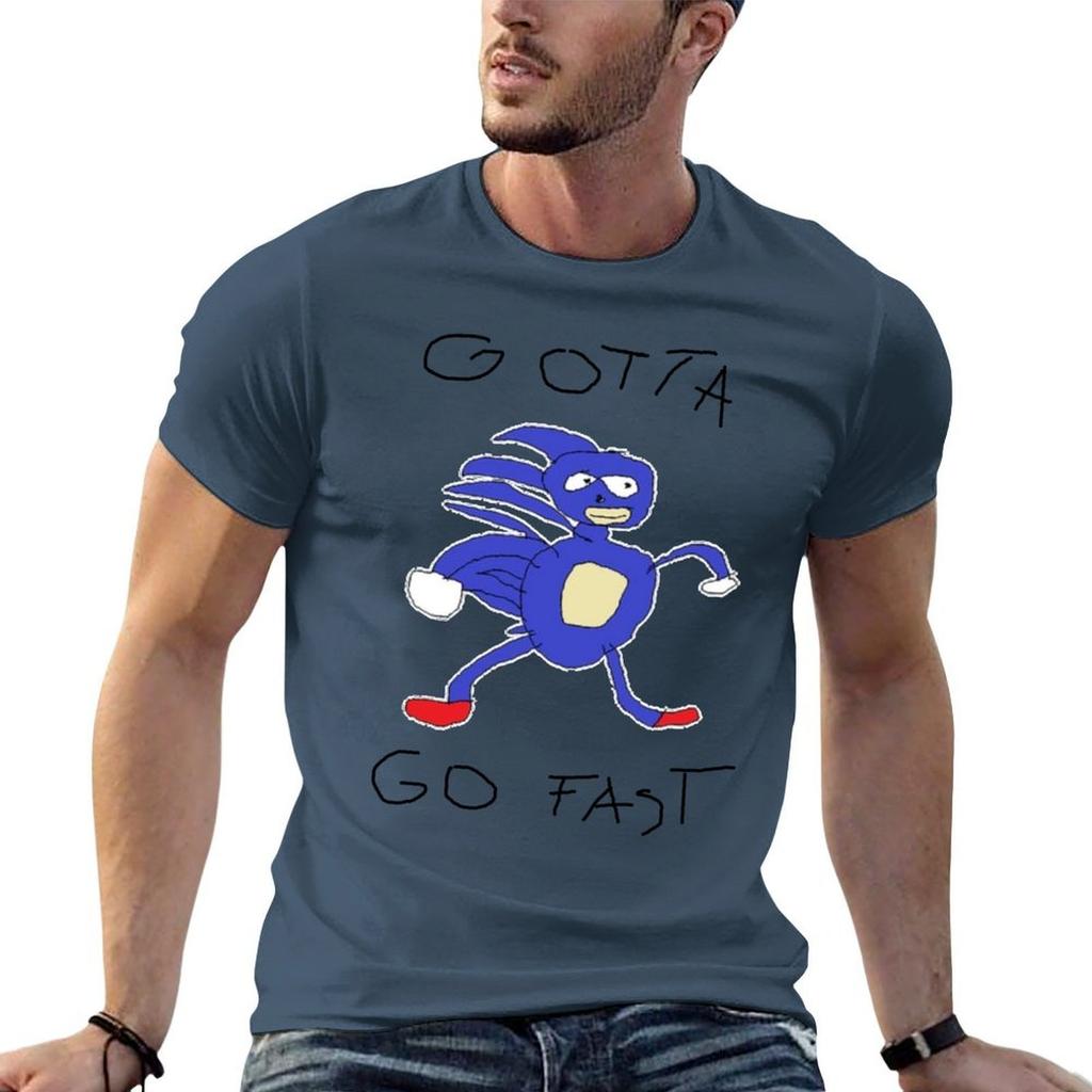 Gotta Go Fast Sanic Funny Meme Tshirt Personalized Tshirt Summer Shirt Unisexs Graphic Tshirts Hip Hop