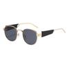 Latest Metal Vintage Square-framed Sunglasses For Trendy Male And Female Trendy Mirror-like Street Style 2424 Durable
