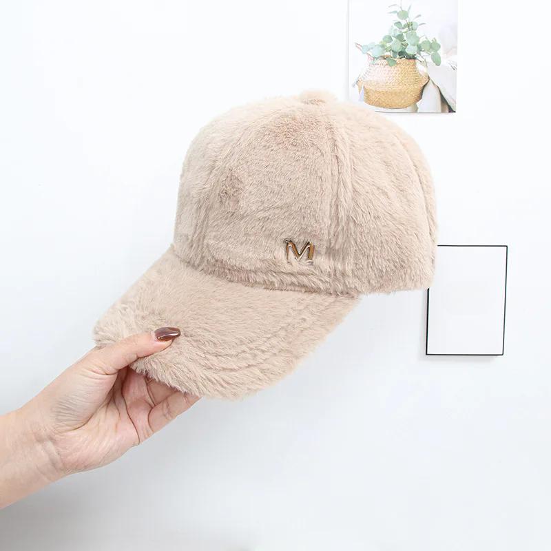 Baseball Cap Female Autumn and Winter Wild Peaked Cap Top-Selling Product Fashion Winter Plush Bonnet Cap for Women