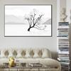 Minimalist Black White Modern Photo Wall Art Canvas Print Poster Winter Nature Sight Picture for Living Room Home Decor Cuadros