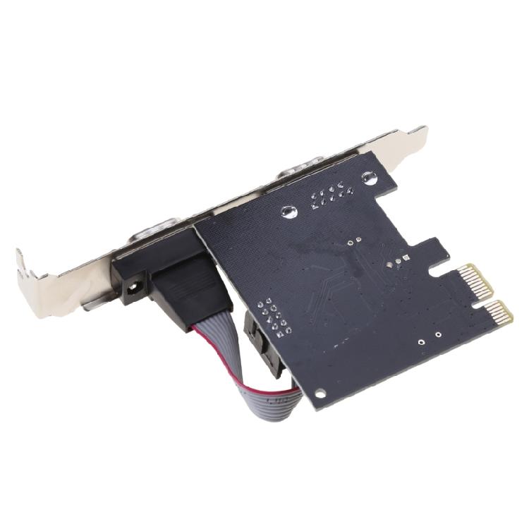 PCIE 2 Port Serial Expansion Card PCI for Express PCI-E To DB9 X2 RS232 COM Adap