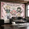 Spy Family Wall Tapestry Aesthetic Wall Hanging Printed Fabric Blanket Decorative Tapestries For Bedroom Living Room Home Decor