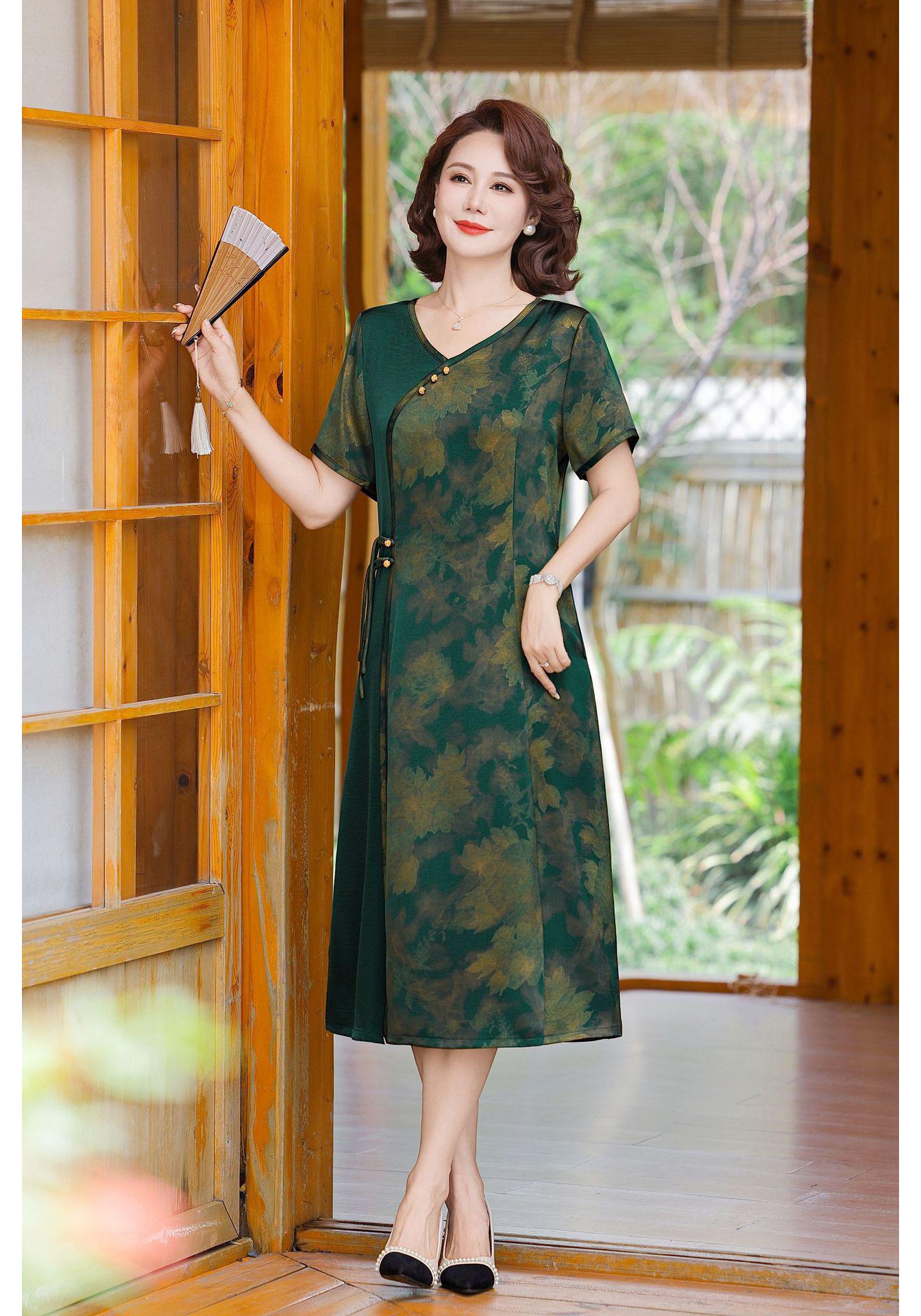 

Elegant Women s Summer Slimming Long Dress - Short Sleeve, Fashion Casual Style 2026 2XL