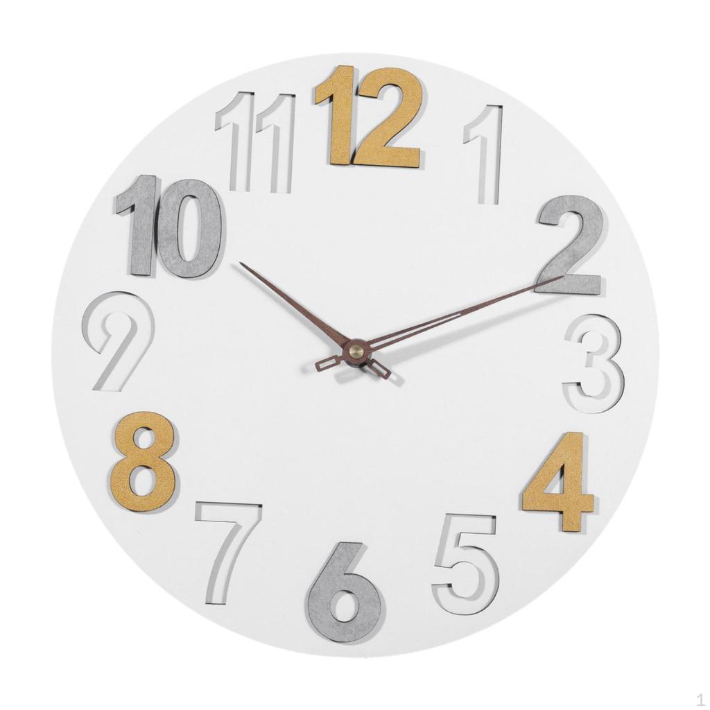 Clock 12 Inch Hanging Wall Minimalist Decor Creative Decorative Silent