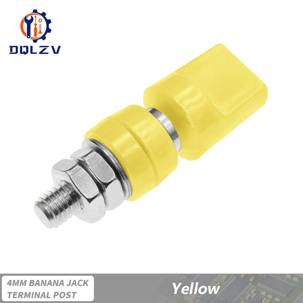 100A 4MM M6 M8 M10 Brass Connector Terminal Binding Post Nut with Caps 40-100A Large Current Banana Plug Jack Socket Connectors