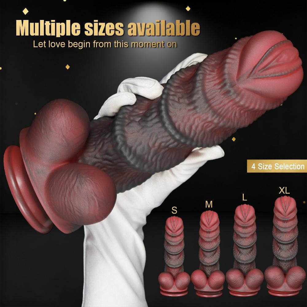 Realistic Dildo for Women, Liquid Silicone Adult Sex Toy, Penis Male Masturbator, G-Spot and Anal Stimulation for Couples Solo Play
