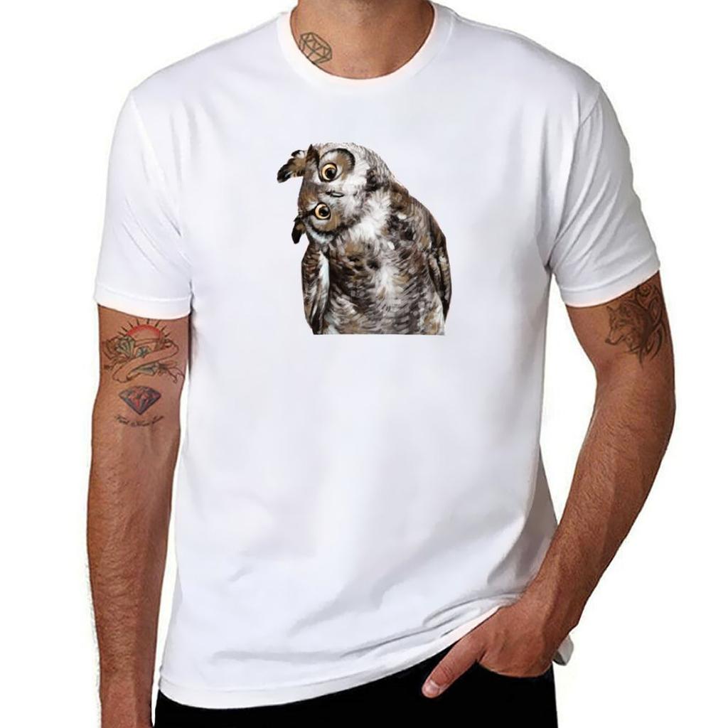 Owl Tshirt Fashion Pattern Printed Tee Shirt Tshirt