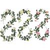 Artificial Green Plant Eucalyptus Leaves Hydrangea Vine Home Wedding Decoration Suspended Ceiling Wound Plant Vine Wall Hanging