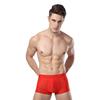 1Pc Nylon Lingerie See-through Boxer Briefs Solid Color Sheer Mesh Pouch Sexy Men Underwear Panties