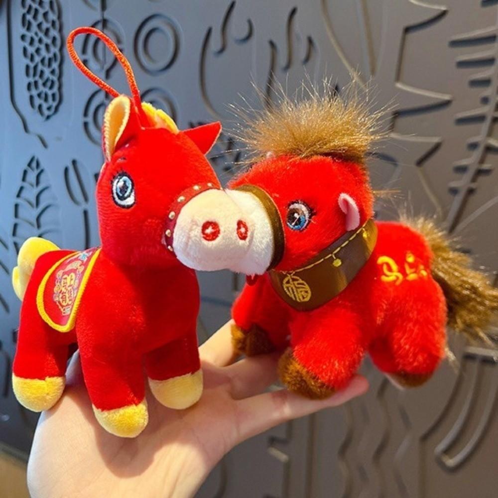 Yuanbao Pony Pendant Mascot Dolls Chinese New Year Gift Cartoon Steed Doll Year of Horse