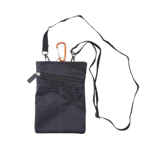 PROTOOLS. "3-Way Lightweight Tool Pouch, Shoulder Pouch, Black, 150D Polypropylene, Approx. 210 X 150mm." Mini Sacoche, 2 Types (Pocket Type/Zippered