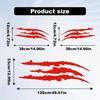 1 Full Set Monster Claw Sticker For Car Hood Decal 1 Set, Car Decals Claw Mark Stickers To Cover Hood Headlights Scratches, Modified