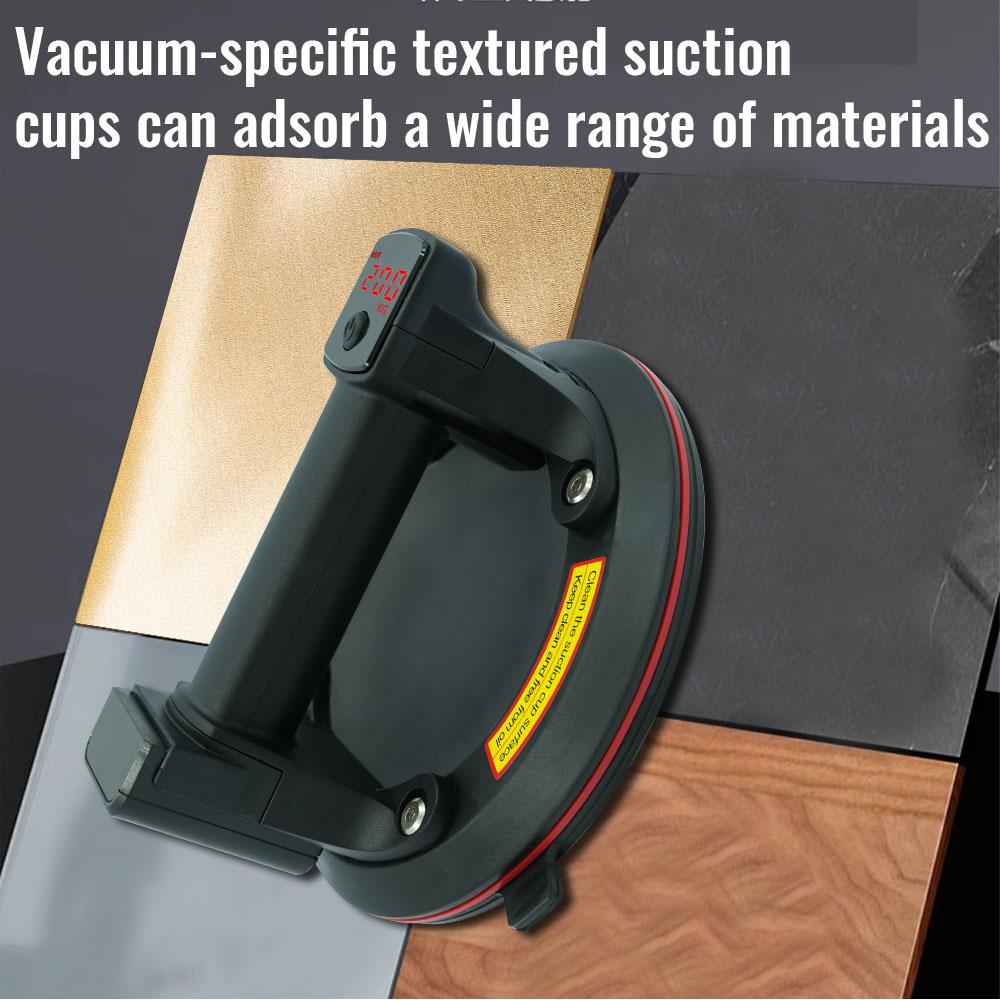8 Inch 200kg Electric Vacuum Suction Cup Bearing Capacity Heavy Duty Vacuum Lifter for Granite Tile Glass Manual Lifting Powerfu
