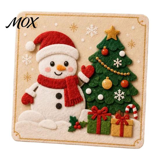 Creative Stress Relief Crafts for Adults DIY Christmas Felt Craft Kit, Gnome Santa Sticker Art No Sew Handmade Gift Making Kits Fabric Reindeer