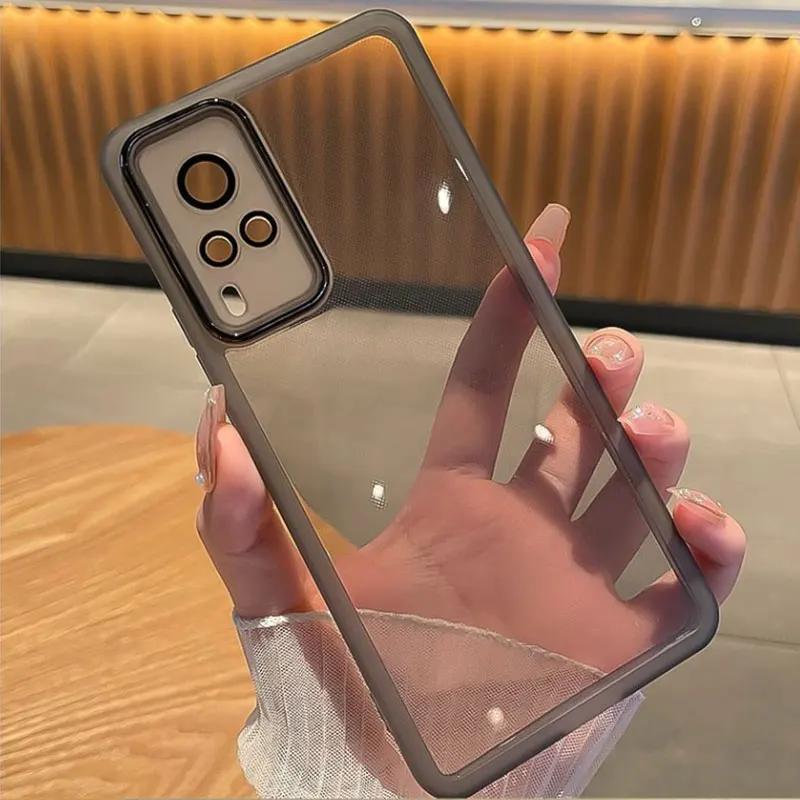 Transparent Shockproof Silicone Case for VIVO Y78 Y77 Y77E Y16 Y17 Y18 Y35 Y20 Y21S Y52S Y76S Y200i Y200 X70 X80 X90 X100 Pro S15 S17 S18 S19 Pro