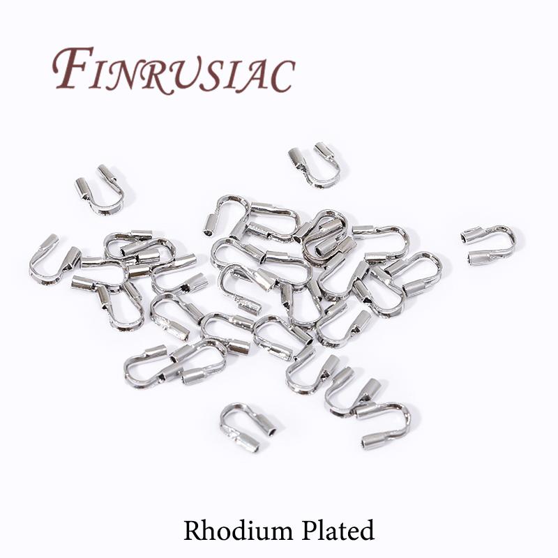 14K Gold Platinierte Drahtschutzhüllen Drahtschutz Wächter Schutzschleifen U-Form Zubehör,Verschlüsse Verbinder Für Schmuckherstellung