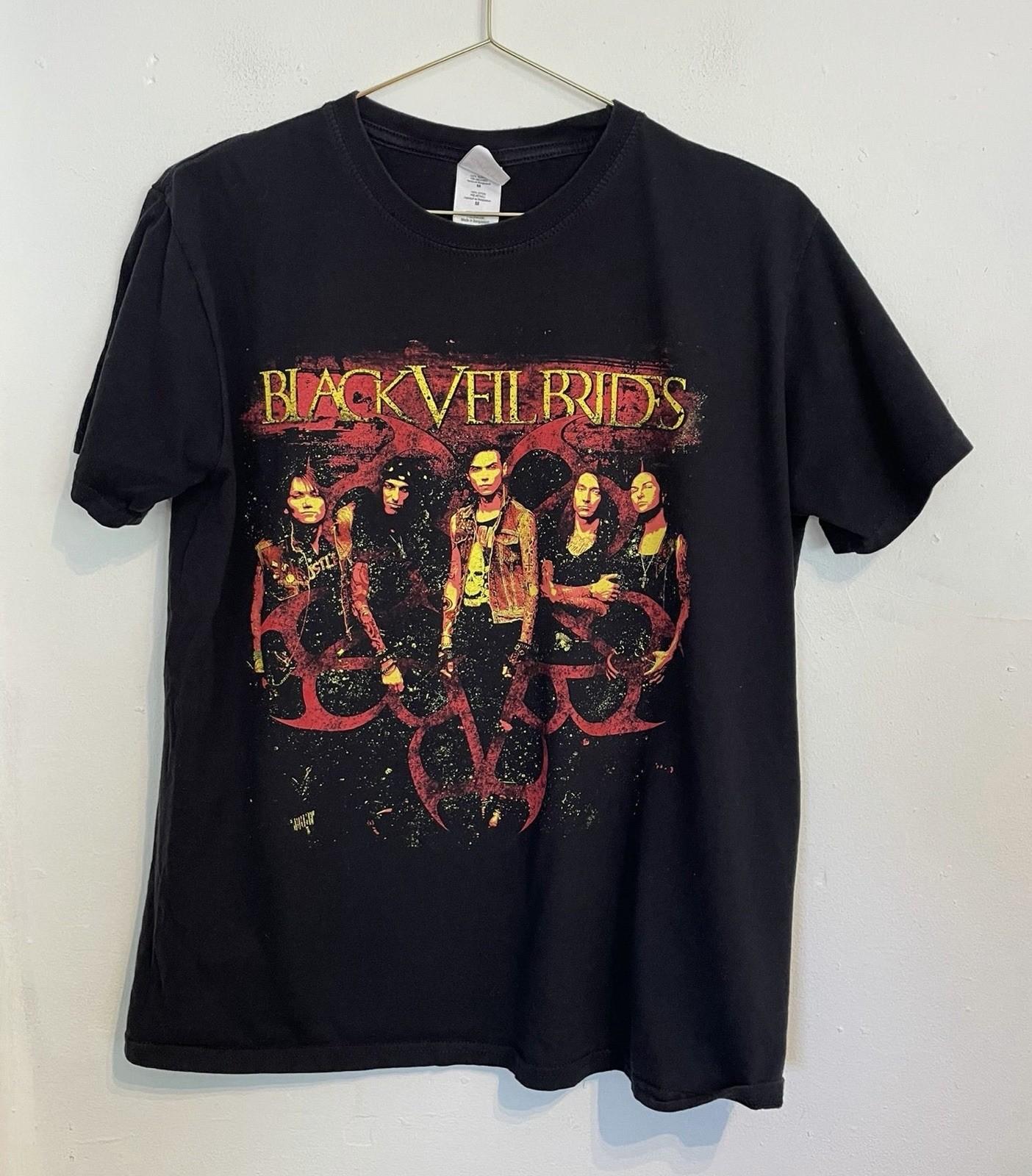 Black Veil Brides Shirt Medium Rock Band Metal Black Gig Concert Festival Unisex T-Shirt L