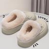 Thick-soled Cotton Shoes, Indoor Home Anti-slip, Warm, Fleece Waterproof Slippers for Women