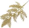 12Pcs Christmas Glitter Artificial Pine Needles Faux Christmas Tree Branches Glitter Branches Leaves Fake Floral Branch Picks Pine Stem Xmas Fake