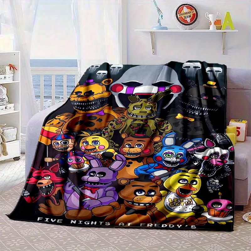 Five Nights At bears Horror Blanket Flannel Blanket for bed, sofa, Camping, Hiking, Picnic Essentials, gift for family Fan gifts