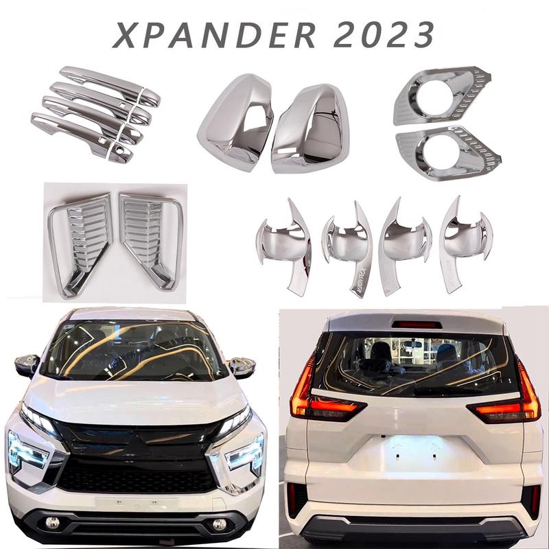 ABS For MITSBISHI XPANDER 2024 Door Handle Bowl Fog Light Covers Rearview Mirror Stickers Guard Protector Auto Accessories