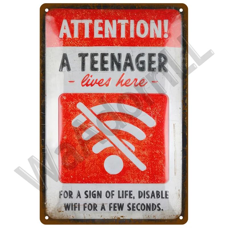 Retro Caution Metal Sign for Bar Pub Garage  Vintage Russian Warning Decor for Home Walls